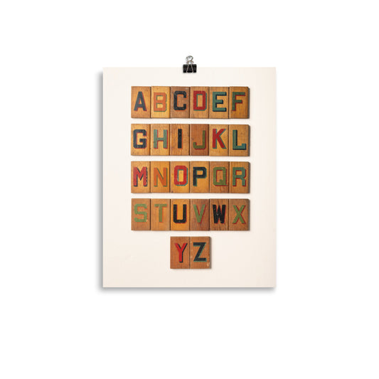Vintage Alphabet Poster
