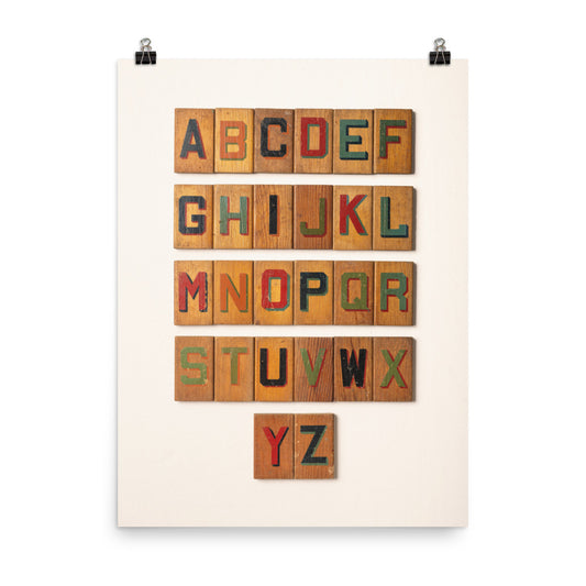 Vintage Alphabet Poster